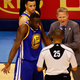 OKLAHOMA CITY, OK - MAY 22: Draymond Green #23 and head coach Steve Kerr of the Golden State Warriors argue a call with referee Tony Brothers #25 in the second quarter against the Oklahoma City Thunder in game three of the Western Conference Finals during the 2016 NBA Playoffs at Chesapeake Energy Arena on May 22, 2016 in Oklahoma City, Oklahoma. NOTE TO USER: User expressly acknowledges and agrees that, by downloading and or using this photograph, User is consenting to the terms and conditions of the Getty Images License Agreement. (Photo by J Pat Carter/Getty Images)